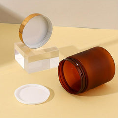 250ml Brown Frosted Wide Mouth Leak Proof Plastic Jars