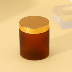 250ml Brown Frosted Wide Mouth Leak Proof Plastic Jars