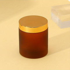 250ml Brown Frosted Wide Mouth Leak Proof Plastic Jars