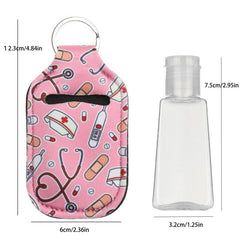 30ml Refillable Travel Bottle with Hand Sanitizer Holder Keychain