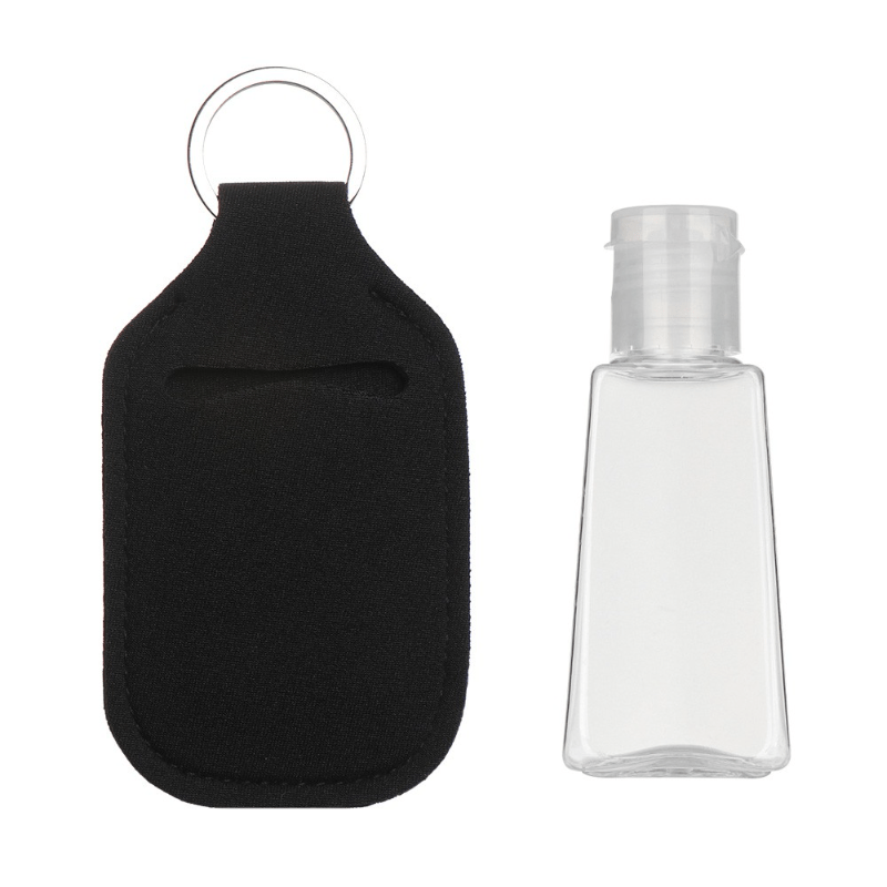 30ml Refillable Travel Bottle with Hand Sanitizer Holder Keychain