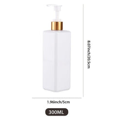 2pcs 300ml Square Soap Dispenser, Bathroom Hand Soap Pump Bottles