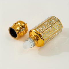 12ml Golden Glass Roller Bottles With Crown Cap