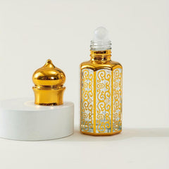 12ml Golden Glass Roller Bottles With Crown Cap