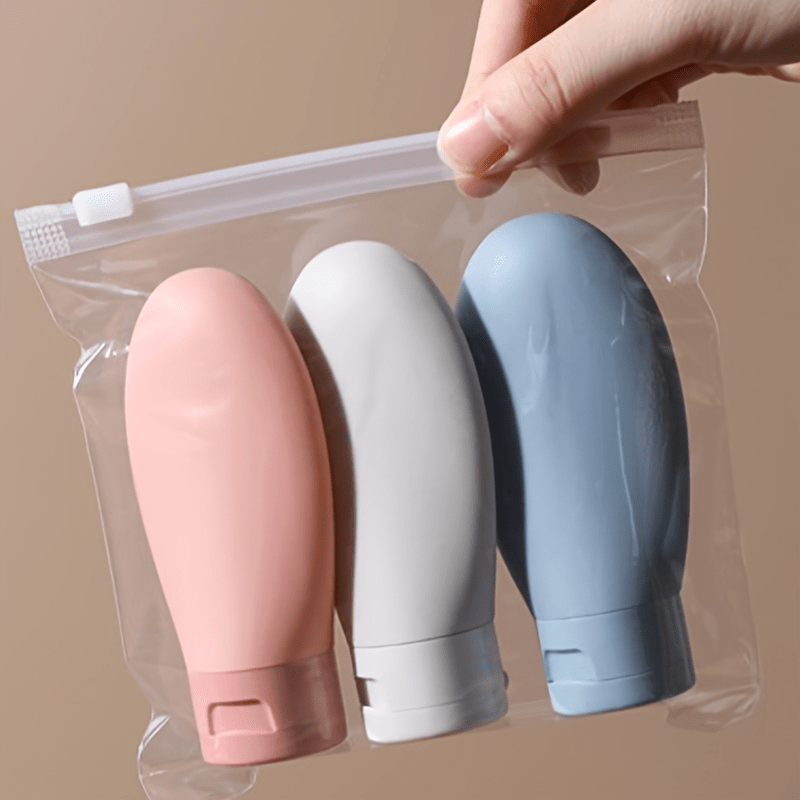 Leak Proof Silicone Travel Bottles Set for Toiletries On The Go