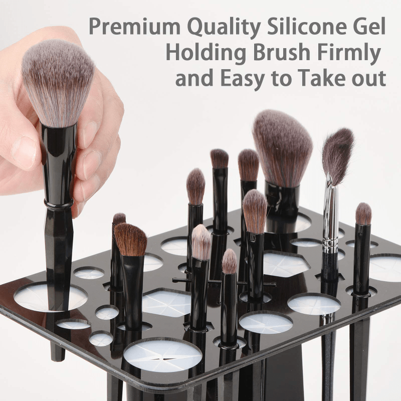 Acrylic Makeup Brushes Drying Rack Collapsible Stand Tree Tray