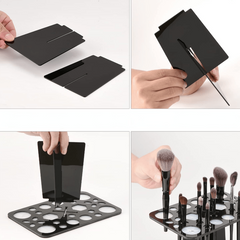 Acrylic Makeup Brushes Drying Rack Collapsible Stand Tree Tray