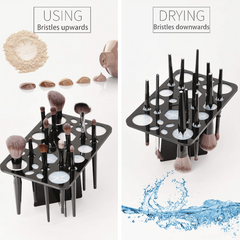 Acrylic Makeup Brushes Drying Rack Collapsible Stand Tree Tray
