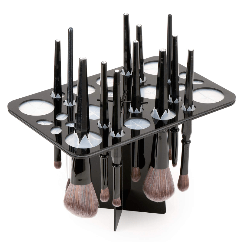 Acrylic Makeup Brushes Drying Rack Collapsible Stand Tree Tray