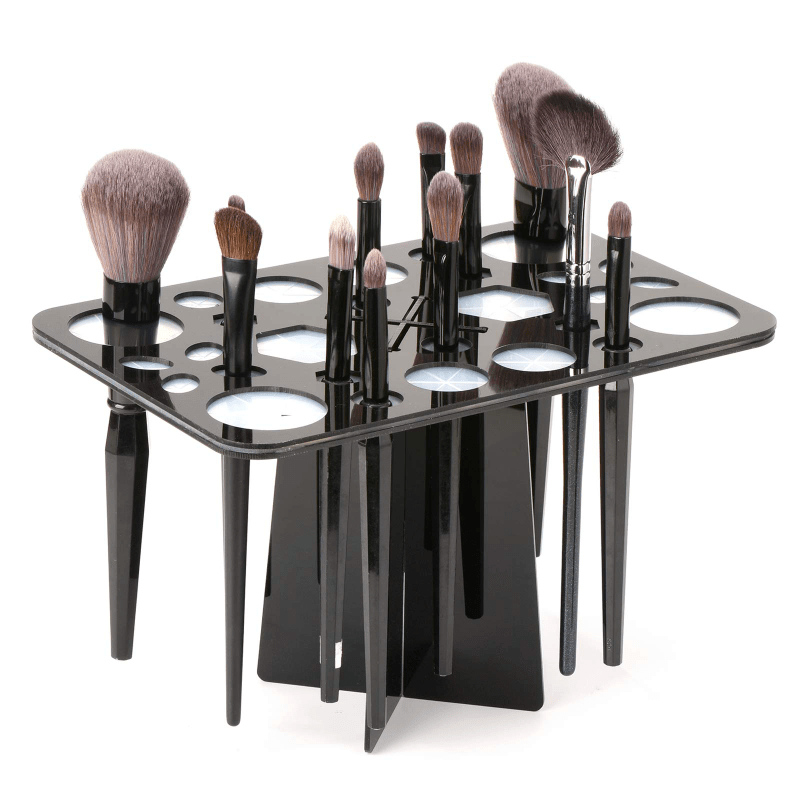 Acrylic Makeup Brushes Drying Rack Collapsible Stand Tree Tray