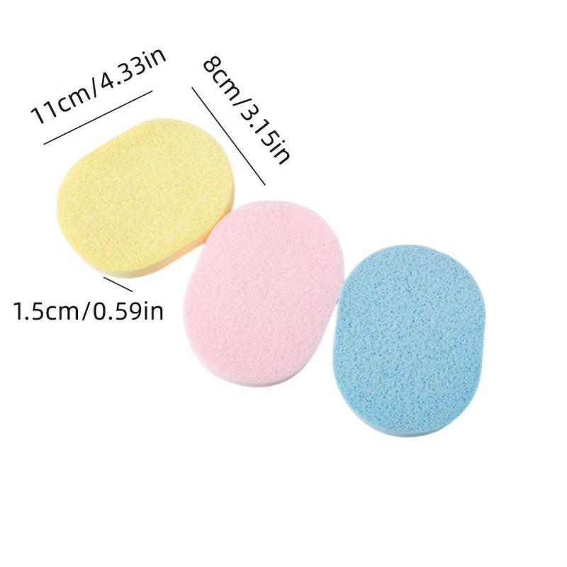 3pcs Thickened Facial Cleansing Sponge Seaweed Cleansing Puff