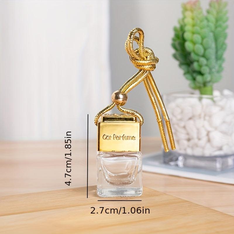 8ml Car Aromatherapy Bottle Pendant - Square Empty Clear Essential Diffuser