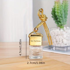 8ml Car Aromatherapy Bottle Pendant - Square Empty Clear Essential Diffuser