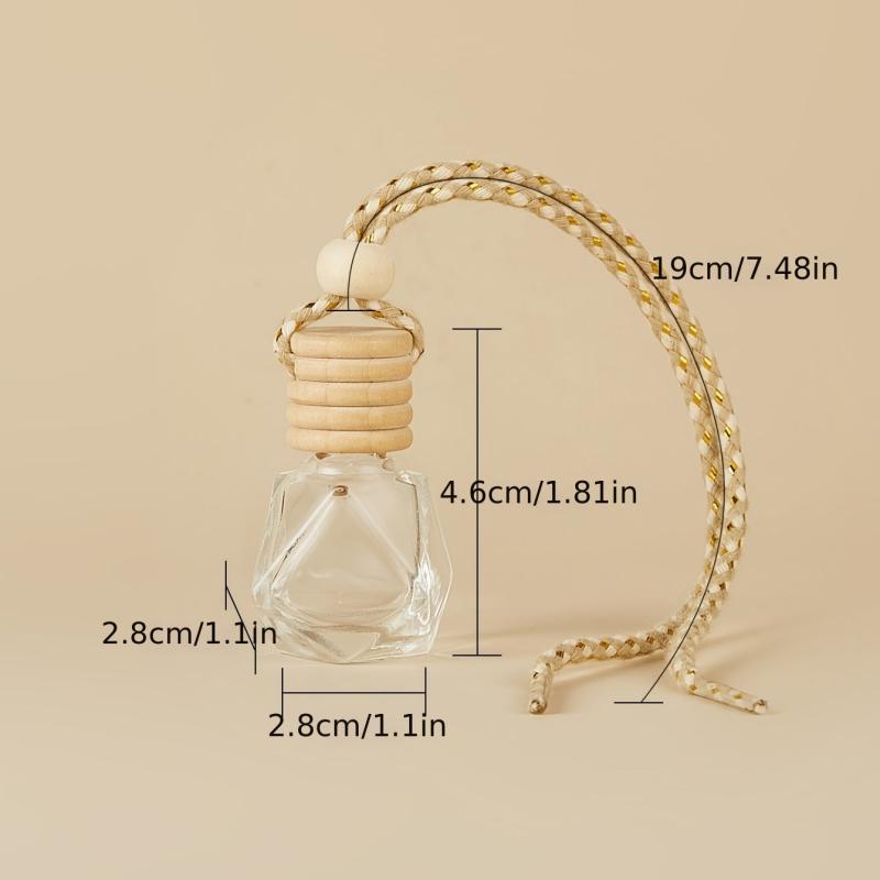 Car Air Freshener Diffuser Clear Glass Empty Refillable Vials 8ml