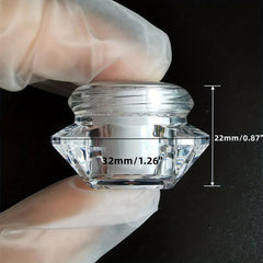 1pc Leak Proof Acrylic Jars With Lids for Travel Makeup Oils 10g
