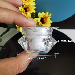 1pc Leak Proof Acrylic Jars With Lids for Travel Makeup Oils 10g