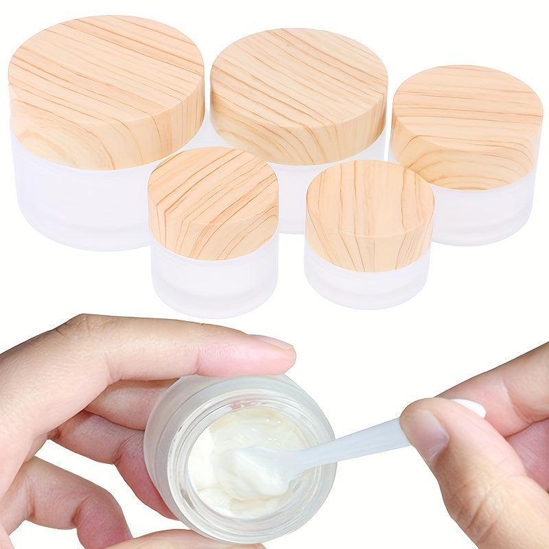 Leakproof Glass Cosmetic Containers for Makeup Lip Scrub Lotions 5g-50g