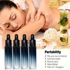 1pc Glass Dropper Bottle 0.27oz Square Dropper Perfume Bottle With Lid