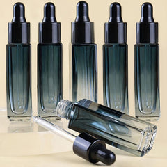 1pc Glass Dropper Bottle 0.27oz Square Dropper Perfume Bottle With Lid
