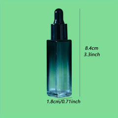1pc Glass Dropper Bottle 0.27oz Square Dropper Perfume Bottle With Lid