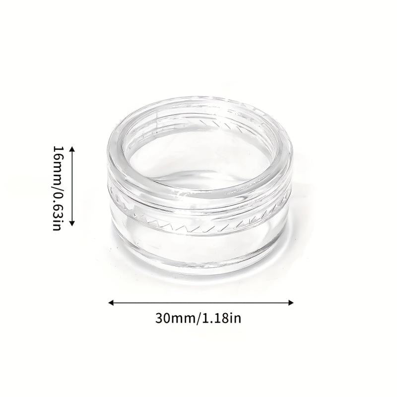 25Pcs 5g Clear Acrylic Jars with Lids - Cosmetic Cream