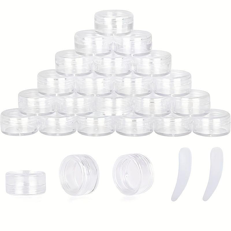 25Pcs 5g Clear Acrylic Jars with Lids - Cosmetic Cream