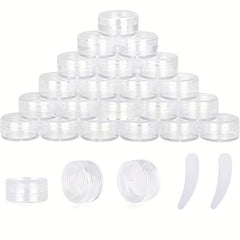 25Pcs 5g Clear Acrylic Jars with Lids - Cosmetic Cream