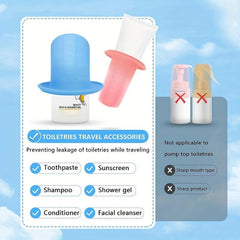 4Pcs Leak-proof Silicone Bottle Covers for Travel Toiletries