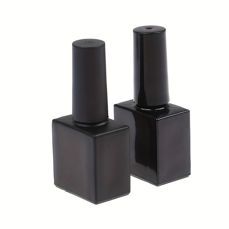 10ML Empty Gel Polish Bottles Square Glass Refillable Fingernail Polish Bottles