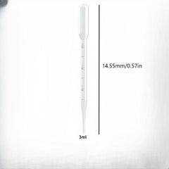 3ml Disposable Plastic Transfer Pipettes 15pc 20pc 100pc Calibrated Dropper