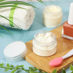 4 Clear Wide Mouth Plastic Jars With Lids For Travel Storage