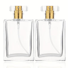 2PCS 30ml Clear Glass Refillable Perfume Bottles