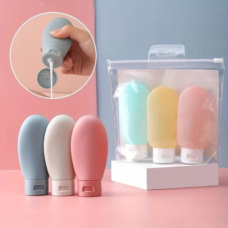 60ml Refillable Squeeze Travel Tubes Leak-Proof Toiletries Containers