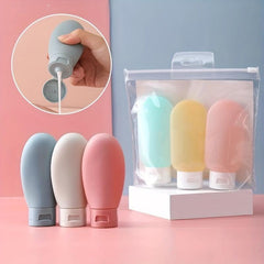 60ml Refillable Squeeze Travel Tubes Leak-Proof Toiletries Containers