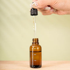 9pcs 30ml Amber Glass Dropper Bottle Graduated With Cap For Essential Oils