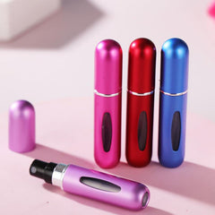 5ml Mini Self Pump Dispensing Bottle Refillable Aluminum