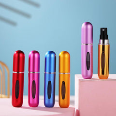 5ml Mini Self Pump Dispensing Bottle Refillable Aluminum