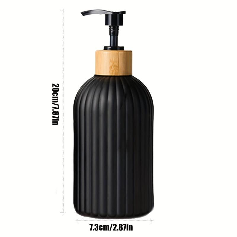 2pcs Bamboo Pump Soap Dispenser 17oz Set