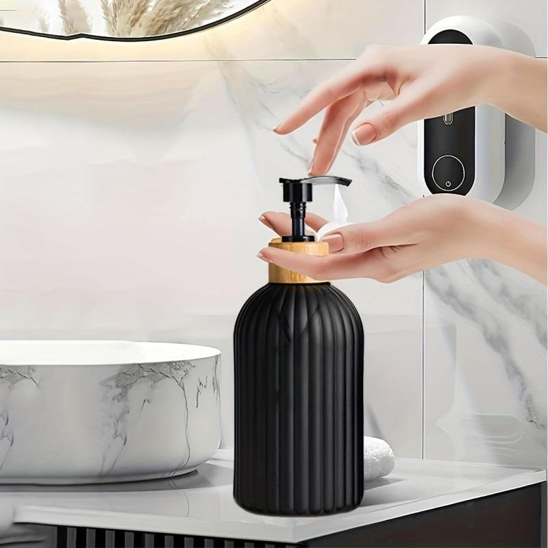 2pcs Bamboo Pump Soap Dispenser 17oz Set