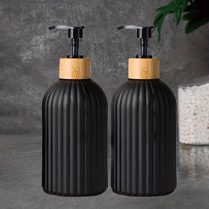 2pcs Bamboo Pump Soap Dispenser 17oz Set