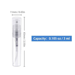 20 Pcs Mini Clear Plastic Spray Bottle Portable Small Perfume Atomizer 3ml