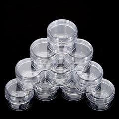 10pcs Clear Makeup Cosmetic Empty Jar Eyeshadow Cream Container