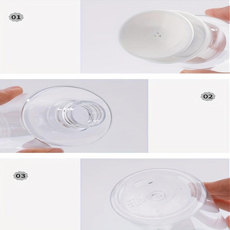 2pcs Clear 300ml Vacuum Pump Dispenser for Nail Polish and Makeup Remover