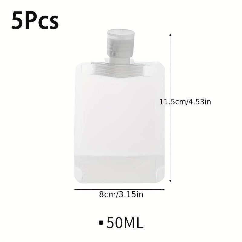 5pcs Travel Makeup Packing Bag 30 50 100 Ml