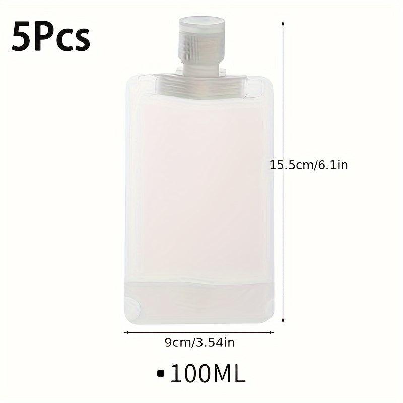 5pcs Travel Makeup Packing Bag 30 50 100 Ml