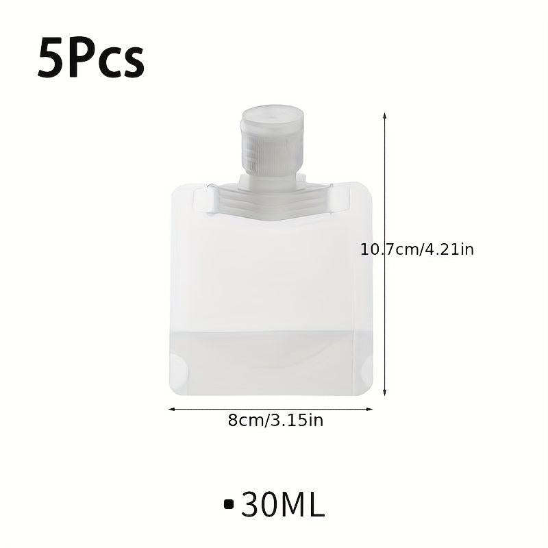 5pcs Travel Makeup Packing Bag 30 50 100 Ml