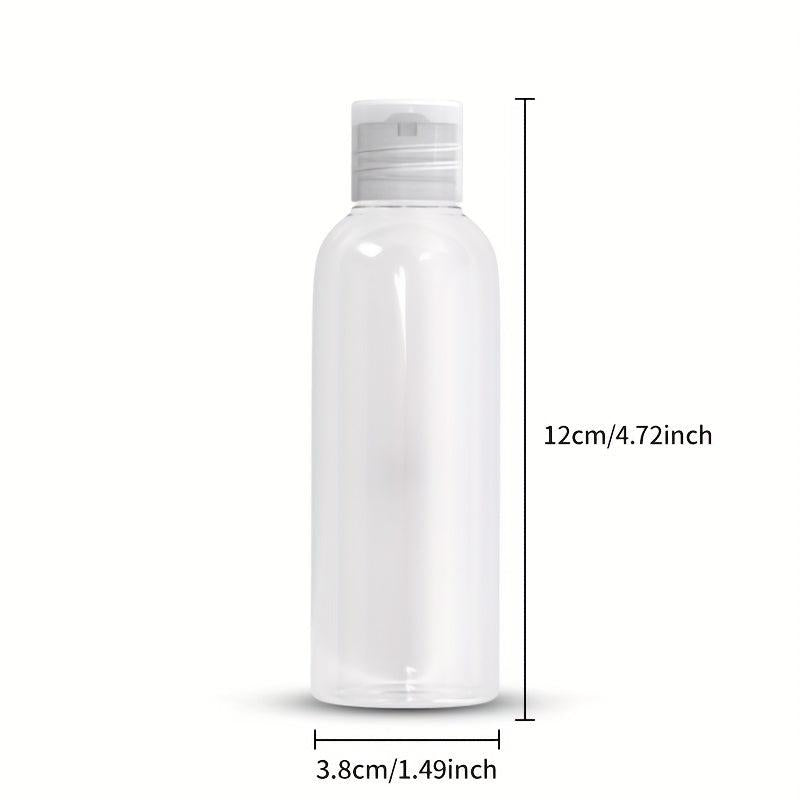 4pcs 100ml Portable Travel Size Plastic Bottles Refillable Flip Lid