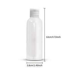 4pcs 100ml Portable Travel Size Plastic Bottles Refillable Flip Lid