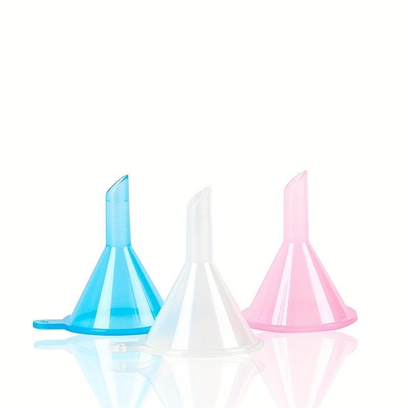6pcs Clear Mini Funnels Perfume Essential Oils Lab Bottles Spices
