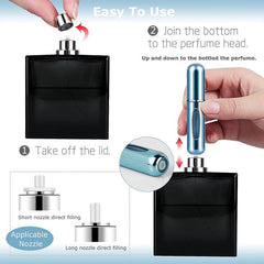 10pcs 5ml Mini Refillable Perfume Bottle Travel Spray Scent Pump Empty Container